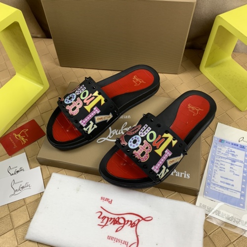 Replica Christian Louboutin CL Slippers For Men #1221764 $68.00 USD for Wholesale