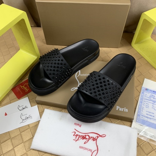 Wholesale Christian Louboutin CL Slippers For Men #1221765 $68.00 USD, Wholesale Quality Replica Christian Louboutin CL Slippers