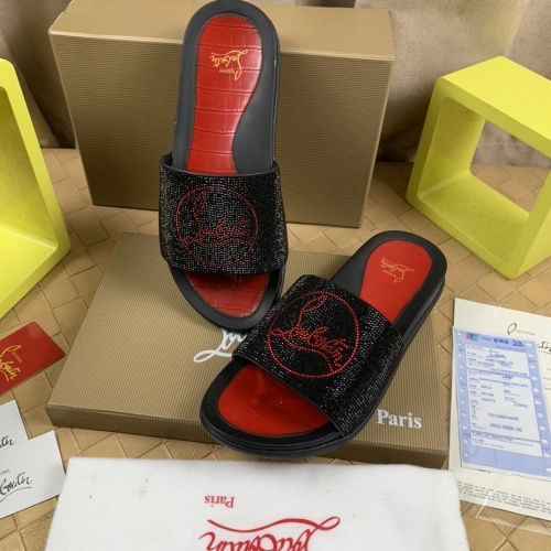 Replica Christian Louboutin CL Slippers For Men #1221767 $68.00 USD for Wholesale