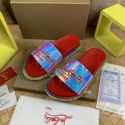 Wholesale Christian Louboutin CL Slippers For Men #1221771 $72.00 USD, Wholesale Quality Replica Christian Louboutin CL Slippers