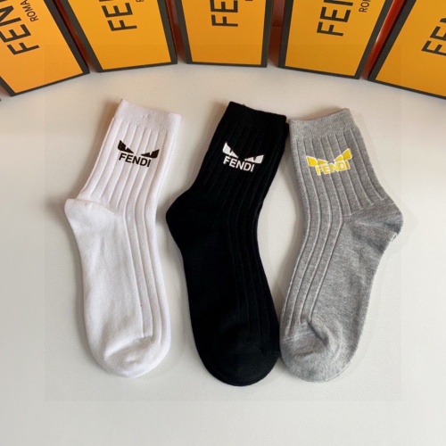 Replica Fendi Socks #1222312 $32.00 USD for Wholesale