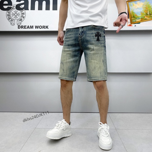 Replica Chrome Hearts Jeans For Men #1222431 $40.00 USD for Wholesale