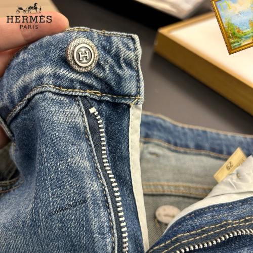 Replica Hermes Jeans For Men #1222452 $48.00 USD for Wholesale