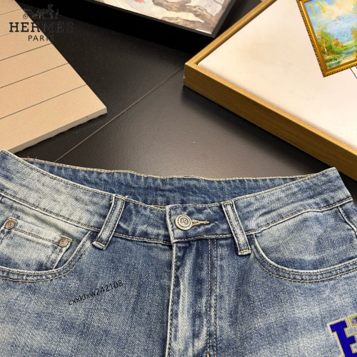 Replica Hermes Jeans For Men #1222452 $48.00 USD for Wholesale