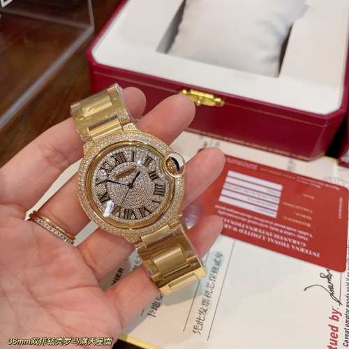 Replica Cartier AAA Quality Watches In Gold For Women #1222453 $155.00 USD for Wholesale