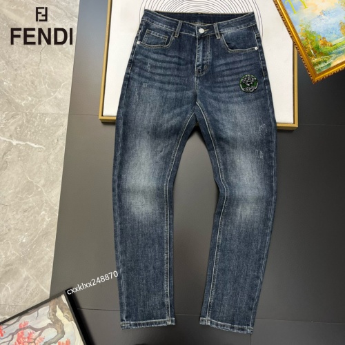 Replica Fendi Jeans For Men #1222470 $48.00 USD for Wholesale