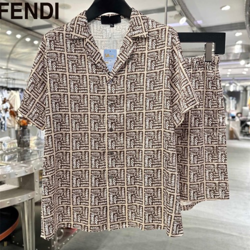 Wholesale Fendi Tracksuits Short Sleeved For Men #1222554 $72.00 USD, Wholesale Quality Replica Fendi Tracksuits