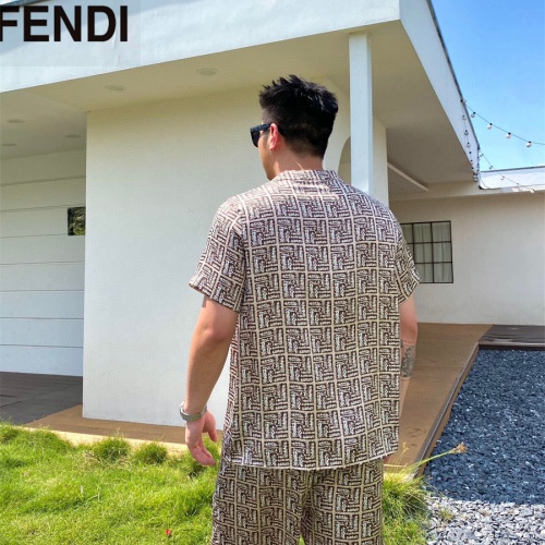 Replica Fendi Tracksuits Short Sleeved For Men #1222554 $72.00 USD for Wholesale