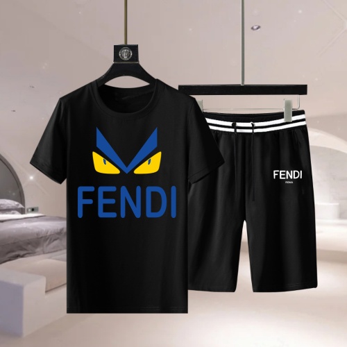 Wholesale Fendi Tracksuits Short Sleeved For Men #1222617 $68.00 USD, Wholesale Quality Replica Fendi Tracksuits