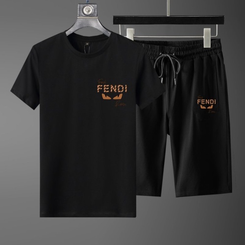 Wholesale Fendi Tracksuits Short Sleeved For Men #1222881 $52.00 USD, Wholesale Quality Replica Fendi Tracksuits