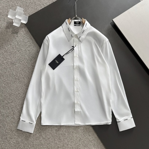 Wholesale Fendi Shirts Long Sleeved For Unisex #1222990 $85.00 USD, Wholesale Quality Replica Fendi Shirts