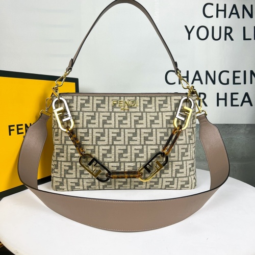 Wholesale Fendi AAA Quality Shoulder Bags For Women #1223450 $105.00 USD, Wholesale Quality Replica Fendi AAA Quality Shoulder Bags