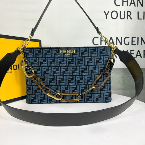 Wholesale Fendi AAA Quality Shoulder Bags For Women #1223451 $105.00 USD, Wholesale Quality Replica Fendi AAA Quality Shoulder Bags