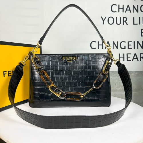 Wholesale Fendi AAA Quality Shoulder Bags For Women #1223453 $105.00 USD, Wholesale Quality Replica Fendi AAA Quality Shoulder Bags