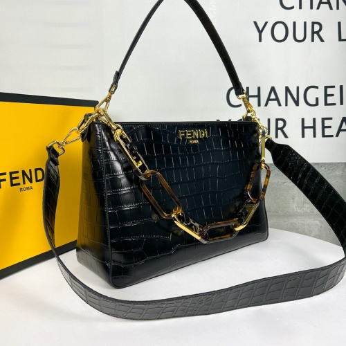 Replica Fendi AAA Quality Shoulder Bags For Women #1223453 $105.00 USD for Wholesale