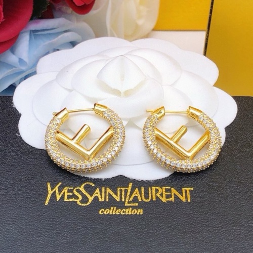 Wholesale Fendi Earrings For Women #1224254 $29.00 USD, Wholesale Quality Replica Fendi Earrings