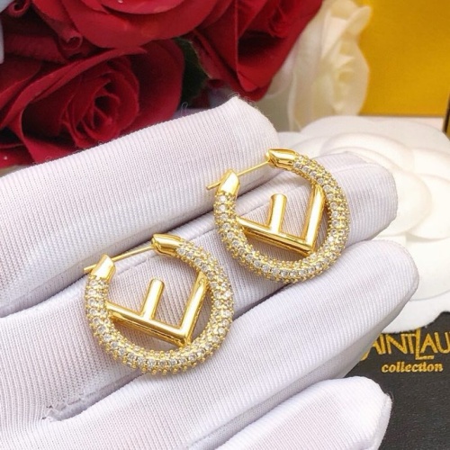 Replica Fendi Earrings For Women #1224254 $29.00 USD for Wholesale