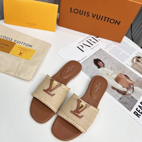 Wholesale Louis Vuitton Slippers For Women #1224743 $88.00 USD, Wholesale Quality Replica Louis Vuitton Slippers