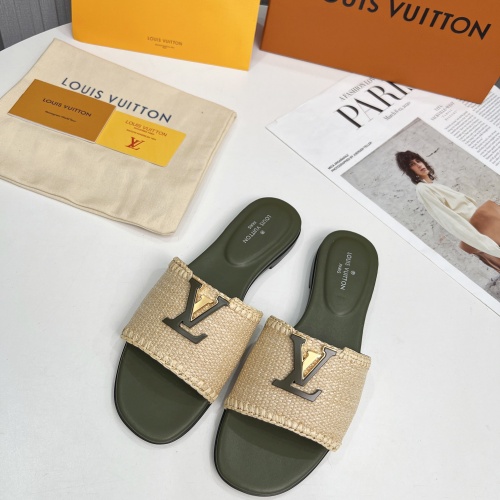 Wholesale Louis Vuitton Slippers For Women #1224744 $88.00 USD, Wholesale Quality Replica Louis Vuitton Slippers