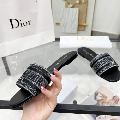 Replica Christian Dior Slippers For Women #1224880 $76.00 USD for Wholesale