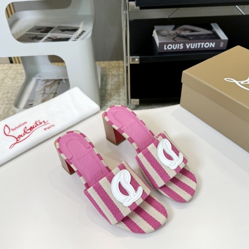 Replica Christian Louboutin CL Slippers For Women #1224931 $76.00 USD for Wholesale