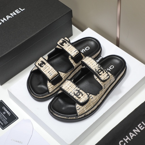 Wholesale Chanel Slippers For Women #1225136 $88.00 USD, Wholesale Quality Replica Chanel Slippers