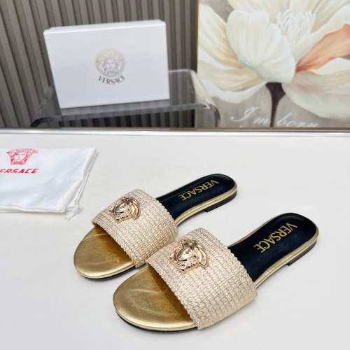 Wholesale Versace Slippers For Women #1225140 $82.00 USD, Wholesale Quality Replica Versace Slippers