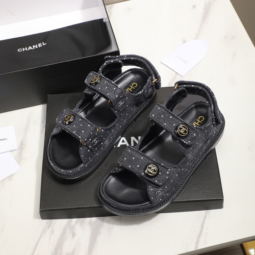 Wholesale Chanel Sandal For Women #1225243 $92.00 USD, Wholesale Quality Replica Chanel Sandal