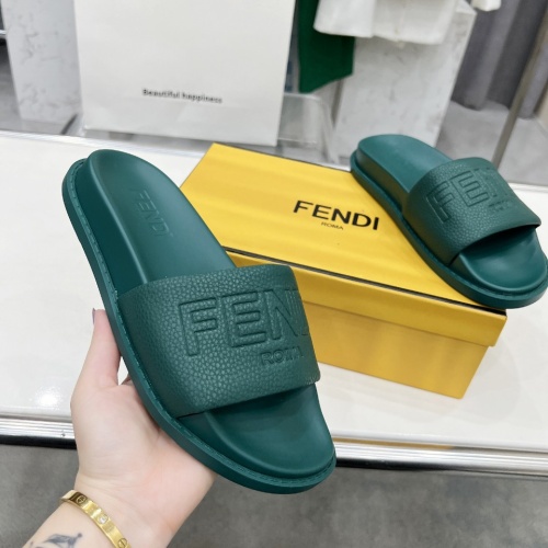 Replica Fendi Slippers For Men #1225277 $85.00 USD for Wholesale