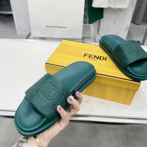 Replica Fendi Slippers For Men #1225277 $85.00 USD for Wholesale