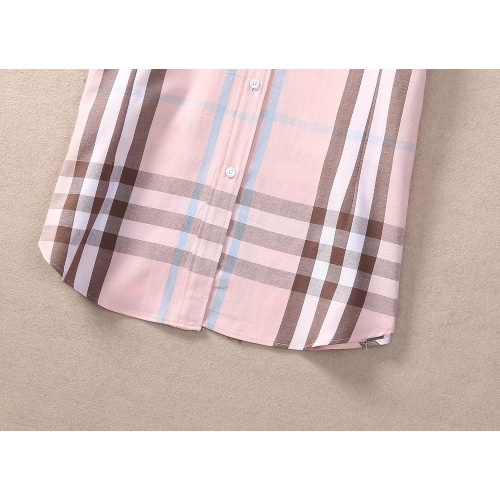 Replica Burberry Shirts Short Sleeved For Women #1225348 $36.00 USD for Wholesale