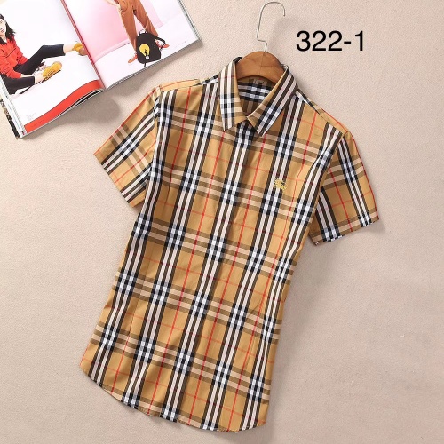 Wholesale Burberry Shirts Short Sleeved For Women #1225350 $36.00 USD, Wholesale Quality Replica Burberry Shirts