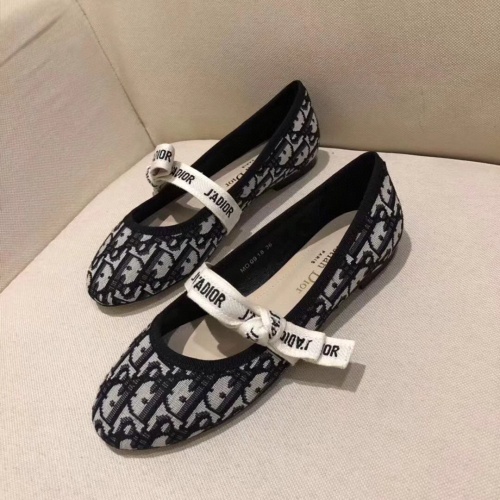 Wholesale Christian Dior Flat Shoes For Women #1225392 $85.00 USD, Wholesale Quality Replica Christian Dior Flat Shoes