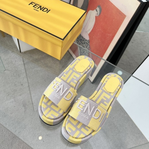 Replica Fendi Slippers For Women #1225497 $85.00 USD for Wholesale