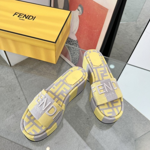 Replica Fendi Slippers For Women #1225497 $85.00 USD for Wholesale