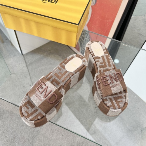 Replica Fendi Slippers For Women #1225498 $85.00 USD for Wholesale