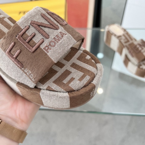 Replica Fendi Slippers For Women #1225498 $85.00 USD for Wholesale