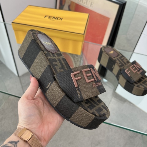 Replica Fendi Slippers For Women #1225499 $85.00 USD for Wholesale