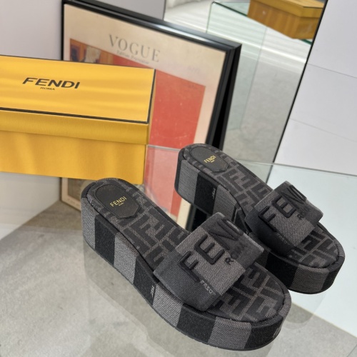 Wholesale Fendi Slippers For Women #1225500 $85.00 USD, Wholesale Quality Replica Fendi Slippers