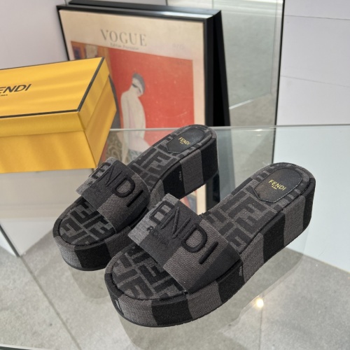 Replica Fendi Slippers For Women #1225500 $85.00 USD for Wholesale