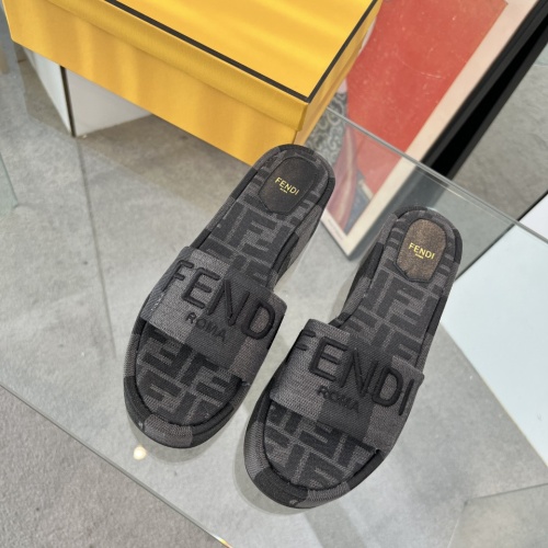 Replica Fendi Slippers For Women #1225500 $85.00 USD for Wholesale