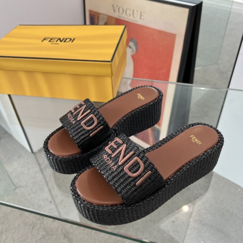 Wholesale Fendi Slippers For Women #1225503 $88.00 USD, Wholesale Quality Replica Fendi Slippers