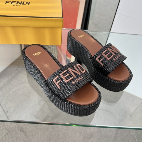 Replica Fendi Slippers For Women #1225503 $88.00 USD for Wholesale