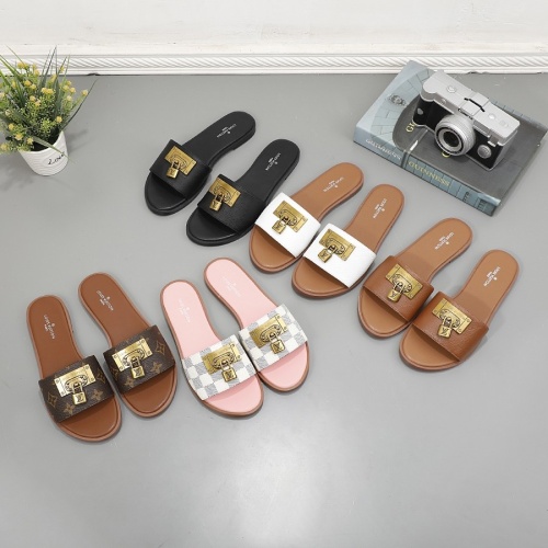 Replica Louis Vuitton Slippers For Women #1225522 $56.00 USD for Wholesale