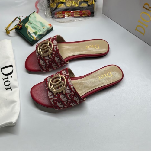 Replica Christian Dior Slippers For Women #1225541 $68.00 USD for Wholesale