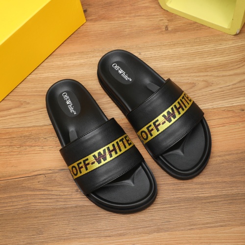 Wholesale Off-White Slippers For Men #1225621 $56.00 USD, Wholesale Quality Replica Off-White Slippers