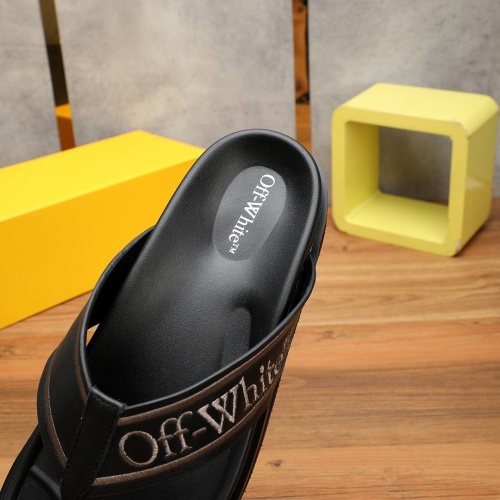 Replica Off-White Slippers For Men #1225622 $56.00 USD for Wholesale