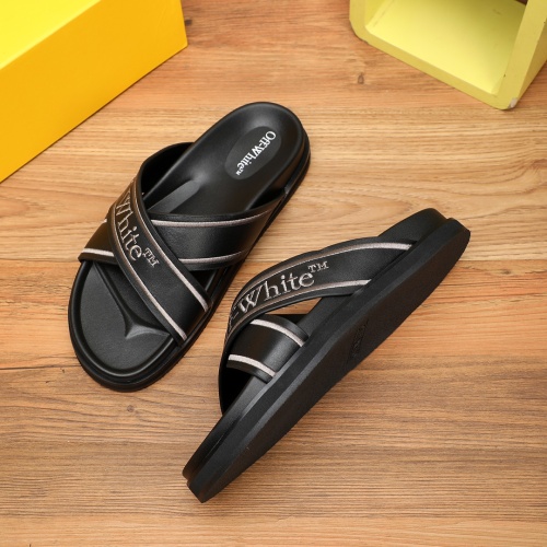 Replica Off-White Slippers For Men #1225623 $56.00 USD for Wholesale