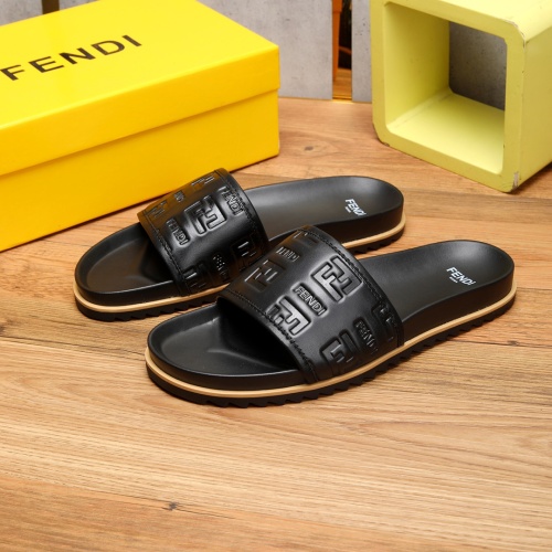 Wholesale Fendi Slippers For Men #1225624 $56.00 USD, Wholesale Quality Replica Fendi Slippers