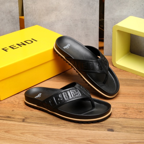 Replica Fendi Slippers For Men #1225625 $56.00 USD for Wholesale